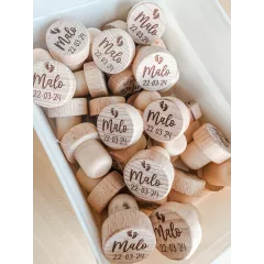 Bouchon de vin personnalisé - Naissance ou Baptême