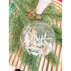 Boule de Noel fleurie