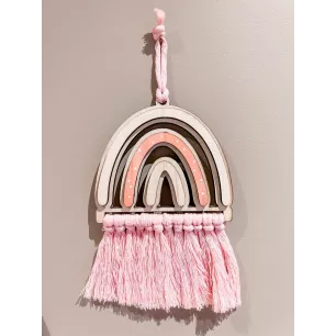 ARC-EN-CIEL EN BOIS ET MACRAME ARC-EN-CIEL EN BOIS ET MACRAME
