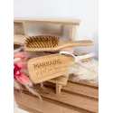 Brosse à cheveux en bambou personnalisée
