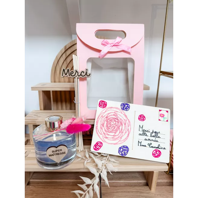 Grand diffuseur + carte postale MERCI