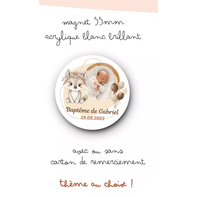 Magnet personnalisé 55mm - 6 pces MINIMUM