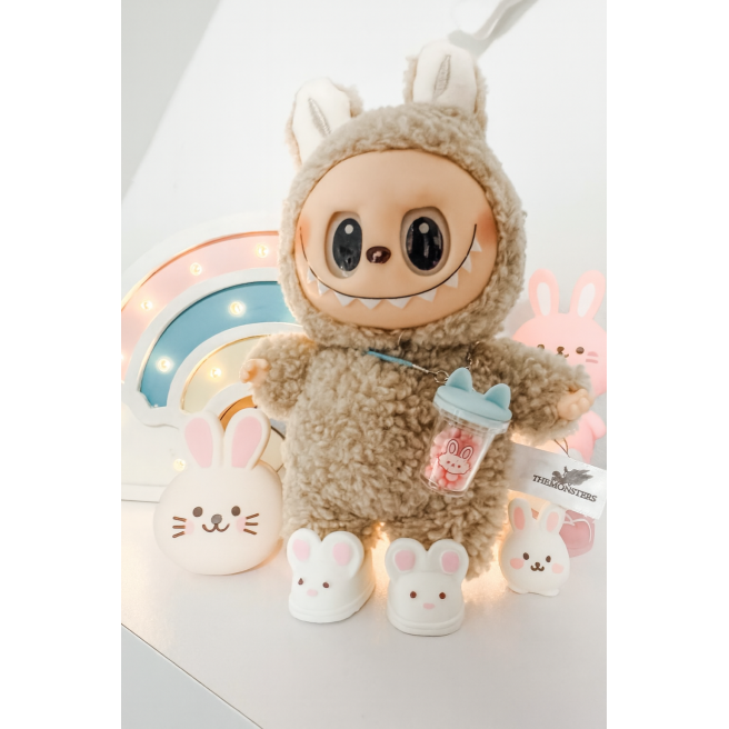 Chaussons & Bubble Tea Lapinou pour Labubu