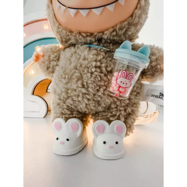 Chaussons & Bubble Tea Lapinou pour Labubu