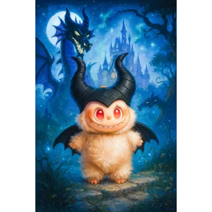 Deguisement de Maléfique pour Labubu