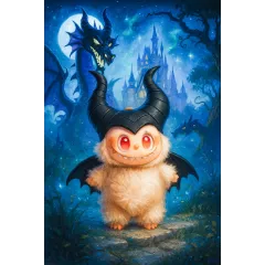 Deguisement de Maléfique pour Labubu - FIGURINE NON INLUS Deguisement de Maléfique pour Labubu - FIGURINE NON INLUS