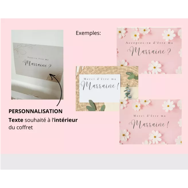 Coffret Surprise "Veux-tu être ma Marraine?" Coffret Surprise "Veux-tu être ma Marraine?"