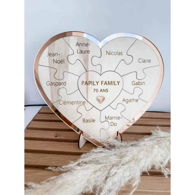 Coeur Puzzle de Famille