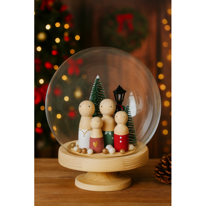 Boule à neige Family DOLLS avec LED