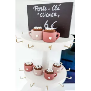 Porte clé Clicker Destress Chocolat Chaud