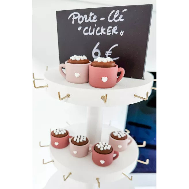Porte clé Clicker Destress Chocolat Chaud