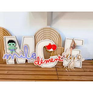 MONOGRAMME Prénom à thèmes