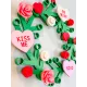 Couronne Saint Valentin - lot de 3 coeurs messages