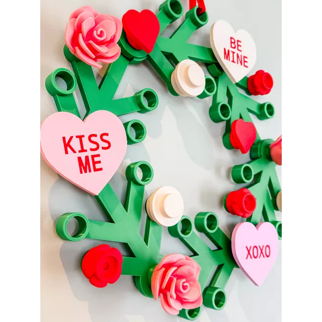 Couronne Saint Valentin - lot de 3 coeurs messages