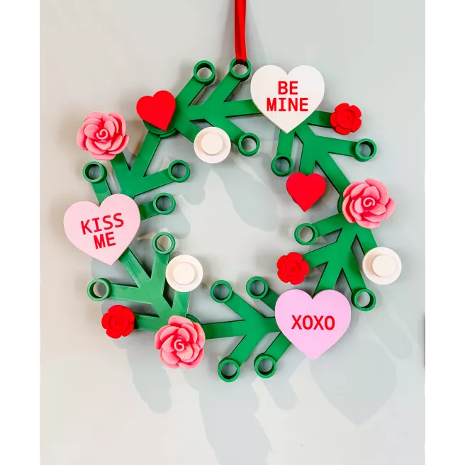 Couronne Saint Valentin - lot de 3 coeurs messages