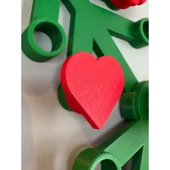 Couronne Saint Valentin - petit coeur rouge