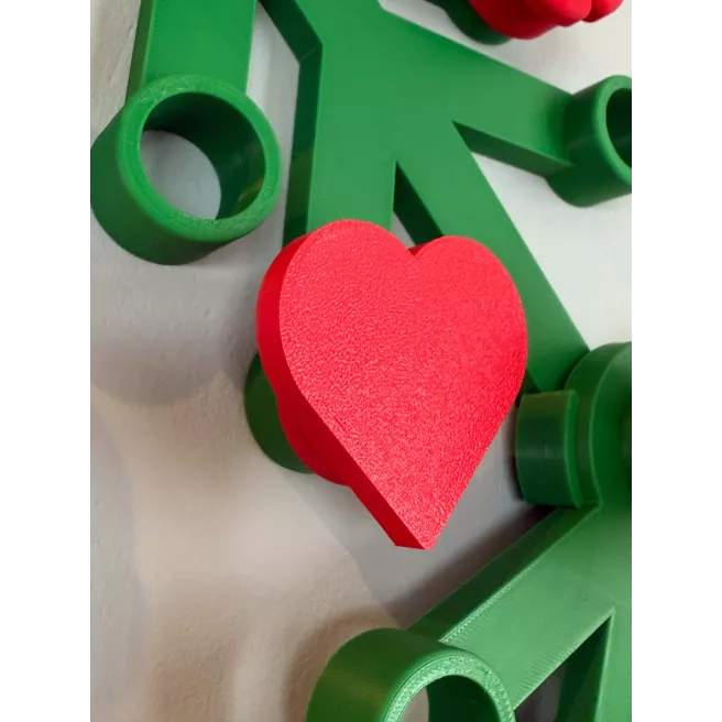 Couronne Saint Valentin - petit coeur rouge