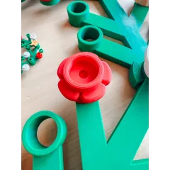 Couronne Saint Valentin - petite fleur rouge