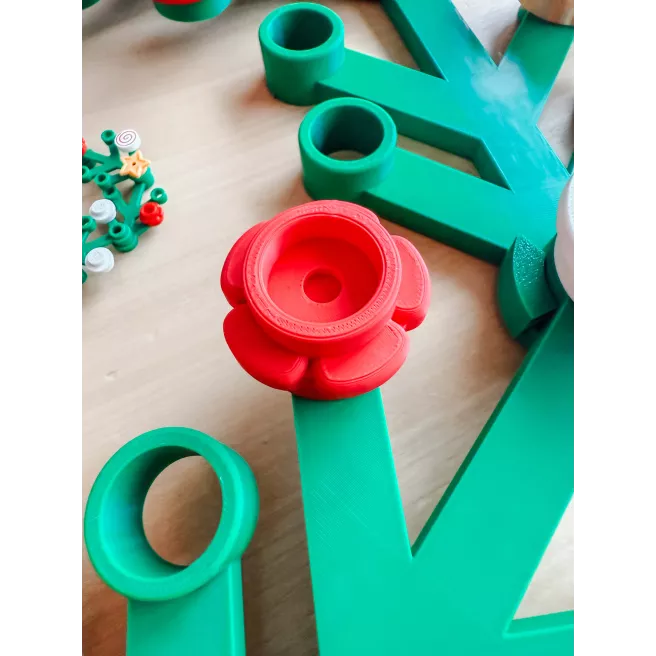 Couronne Saint Valentin - petite fleur rouge