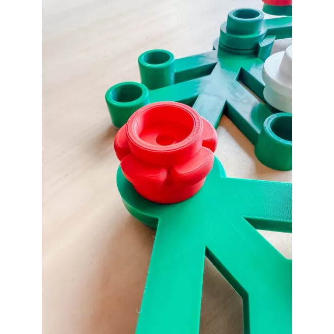 Couronne Saint Valentin - petite fleur rouge