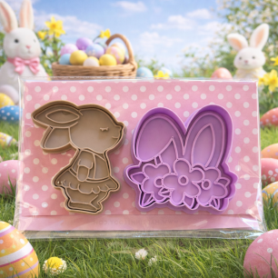 Lot de 2 emporte-pièces Pâques - Lapins