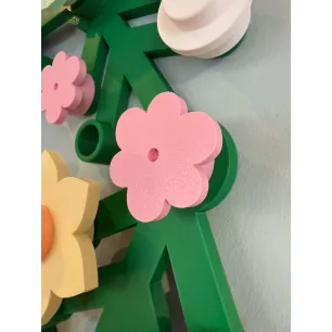 Couronne de Pâques- Petite fleur rose