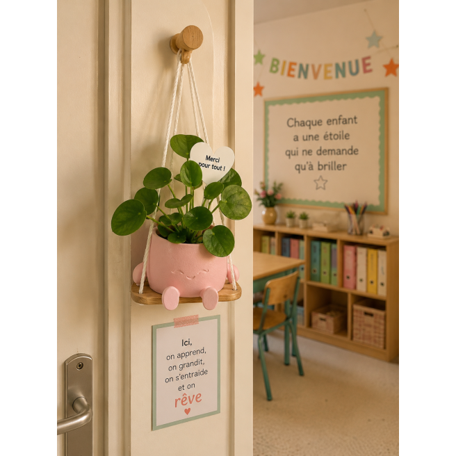 Jardiniere Smiley avec livre