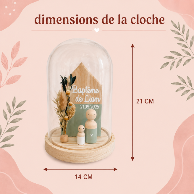 Cloche PARRAIN / MARRAINE grand modèle