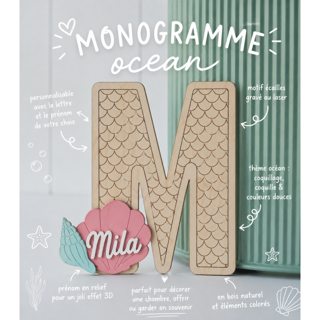 MONOGRAMME ROTIN