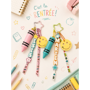 Porte-clé / Gri-gri Rentrée Crayola