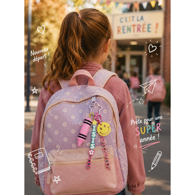 Porte-clé / Gri-gri Rentrée Crayola