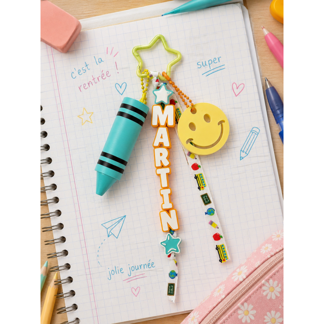 Porte-clé / Gri-gri Rentrée Crayola