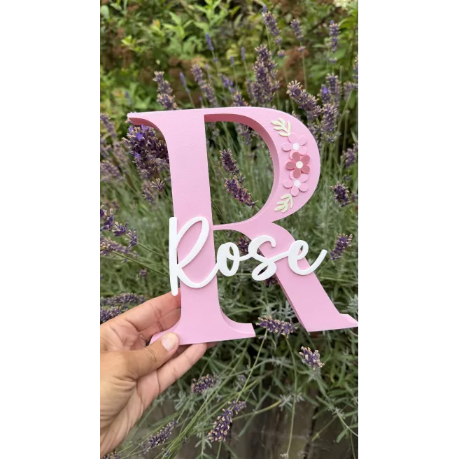 MONOGRAMME 3D Fleuri