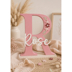 MONOGRAMME 3D Fleuri