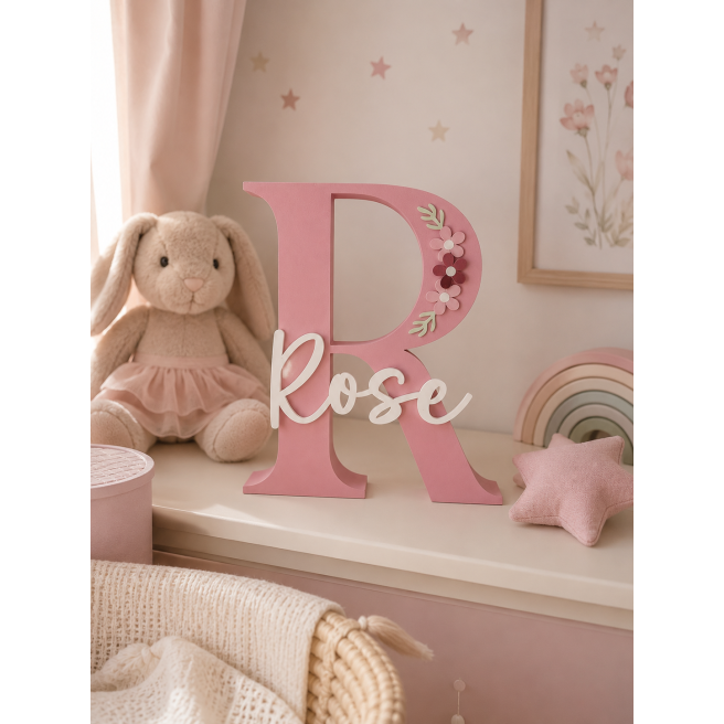 MONOGRAMME 3D Fleuri