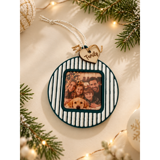 Boule de noel + magnet photo