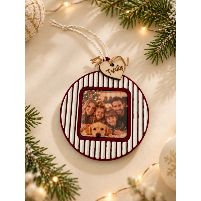 Boule de noel + magnet photo