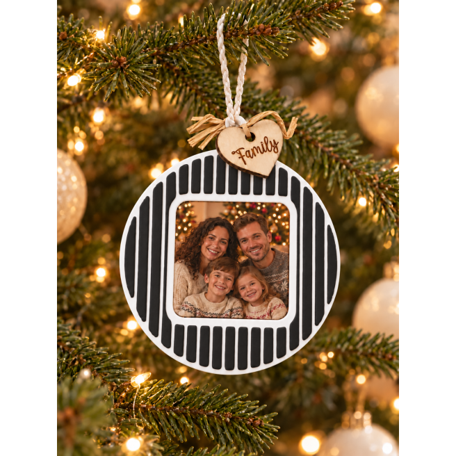 Boule de noel + magnet photo