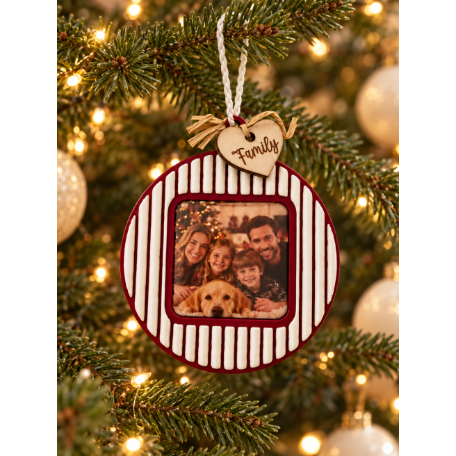 Boule de noel + magnet photo