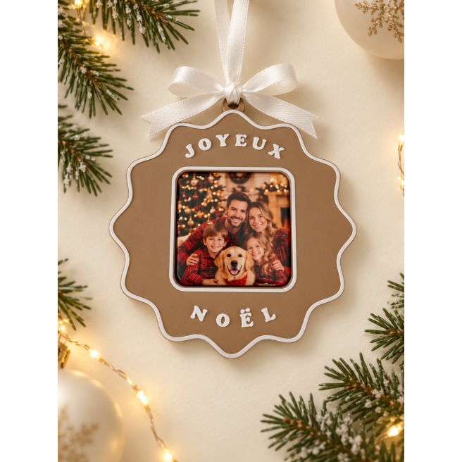 Ornement Joyeux Noël + magnet photo