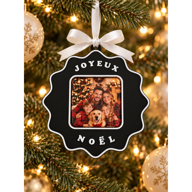 Ornement Joyeux Noël + magnet photo