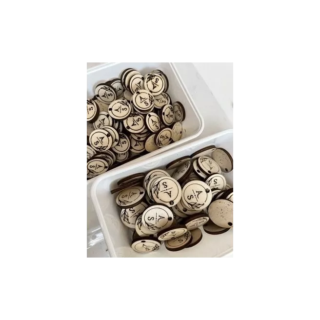 Etiquettes en bois personnalisées