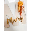 Monogramme fleuri Maman/Mami(e)/Marraine