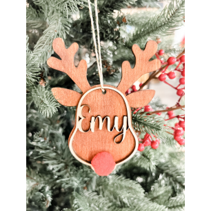 Ornement de Noël - Renne personnalisé Ornement de Noël - Renne personnalisé