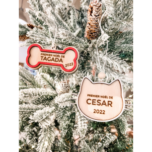 Ornement de Noël Chien ou Chat Ornement de Noël Chien ou Chat