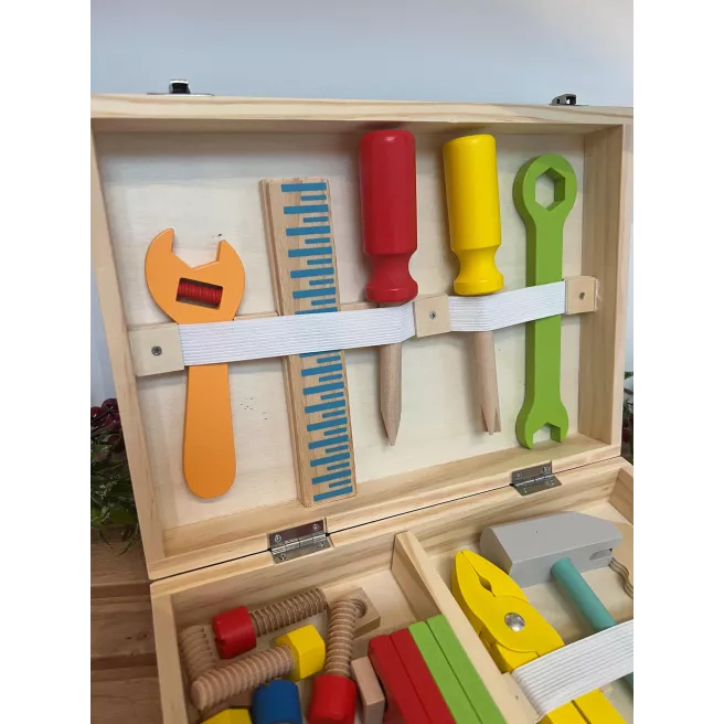 Coffret outils en bois "petit bricoleur"