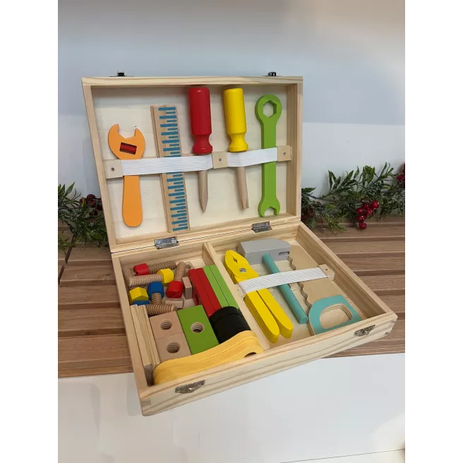 Coffret outils en bois "petit bricoleur"