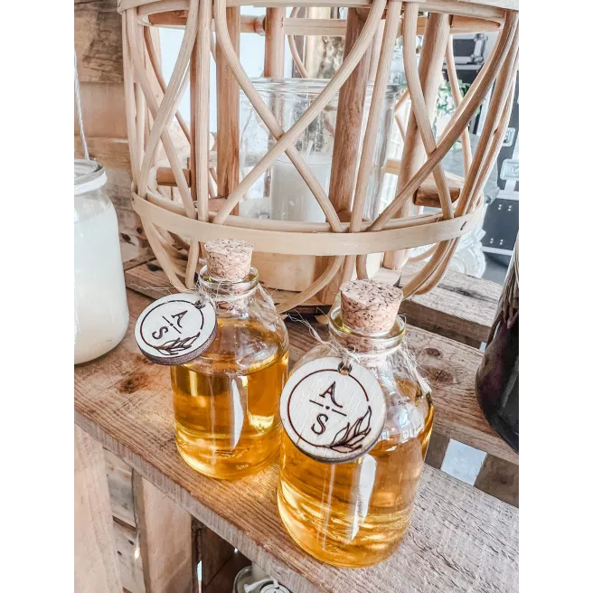 Etiquettes en bois personnalisées