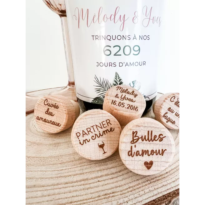 Bouchon de vin personnalisé Bouchon de vin personnalisé