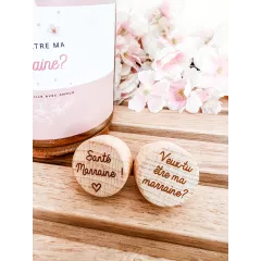 Bouchon de vin Parrain - Marraine